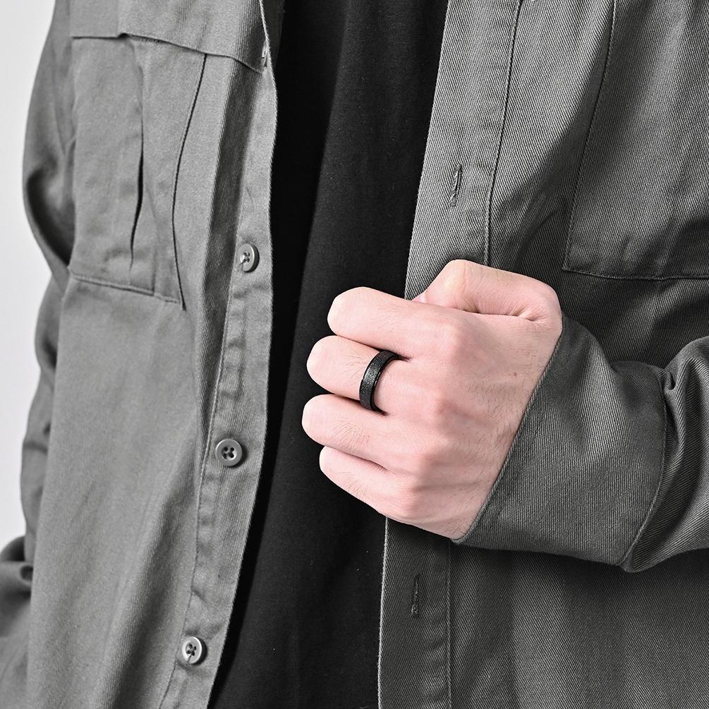 Nhẫn Nam Màu Bạc Đen Xích Ren Ring Đẹp Cao Cấp - Nhẫn Chất liệu Titan Không Gỉ - Ren Ring - Horizon