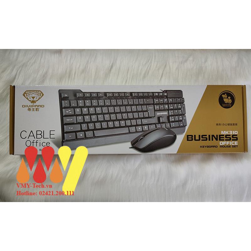 [Chống Nước] Bộ phím chuột văn phòng CAO CẤP DIVIPARD MK310 , GK-20 Giả ...