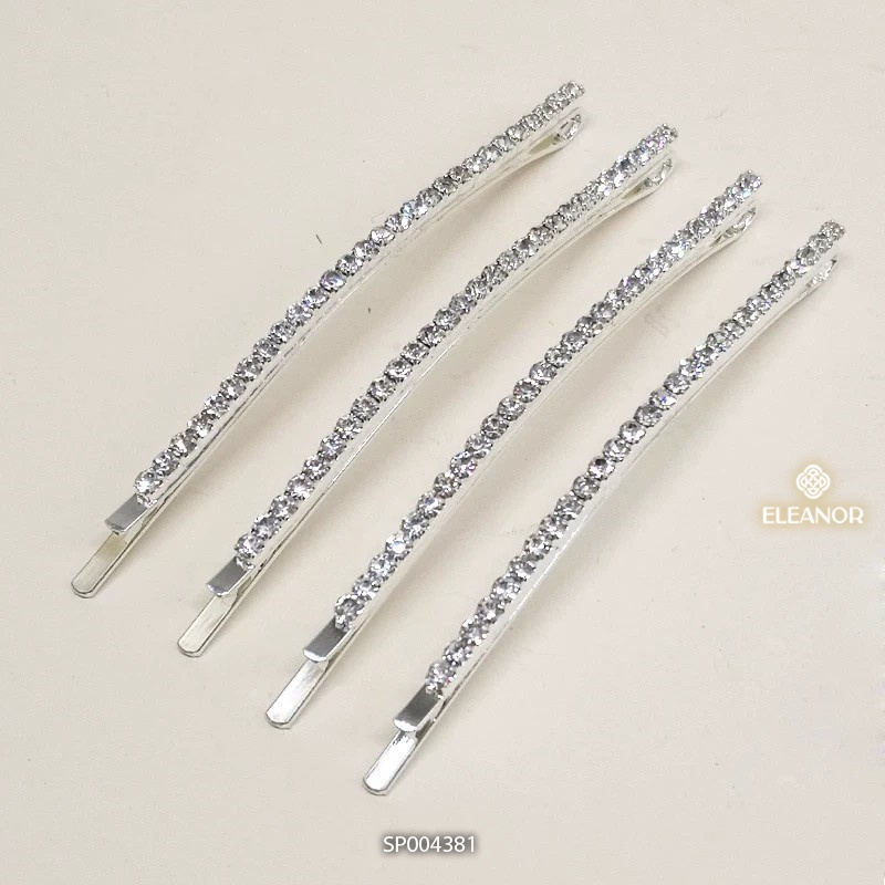 Set kẹp tóc mái nữ Eleanor Accessories đính đá lấp lánh phụ kiện tóc kẹp tăm 4381