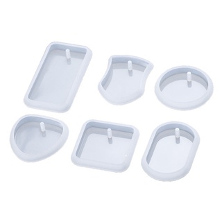 Kra 6 Chiếc DIY UV Epoxy Khuôn Handmade DIY Móc Khóa Nhựa Khuôn Silicon