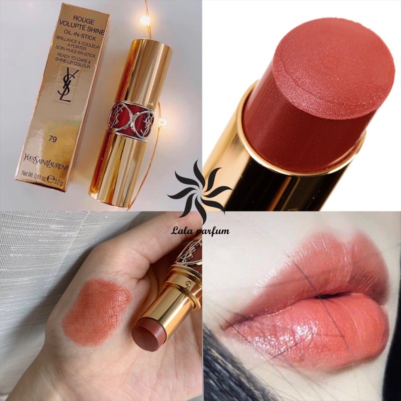 Mau son m i YSL Volupte shine 79 Coral Plump cam t Hang chinh hang Chuyen s Shopee Vi t Nam