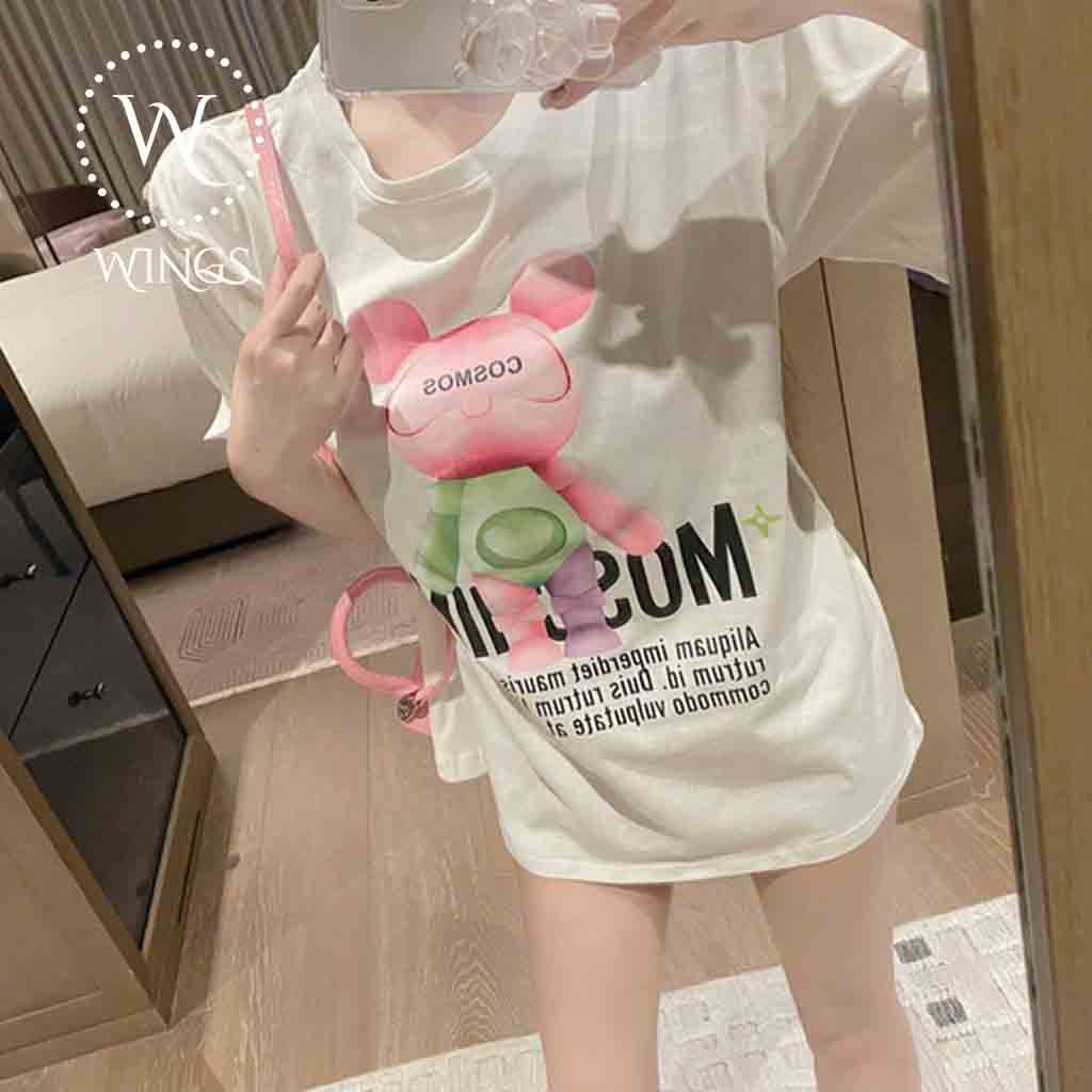 Áo thun nữ Cotton fom rộng oversize Moschino Comos