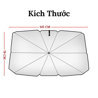 Dù Che Nắng Kính Lái Ô Tô, Ô Che Kính Lái Ô Tô Cao Cấp ( Tặng Kèm Bao Da ) - Chông Nắng, Tia UV Hiệu Qủa