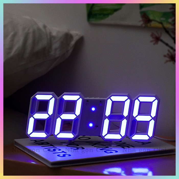 Đồng hồ LED 3D treo tường, để bàn ⚡FREE SHIP⚡ thông minh, phong ...