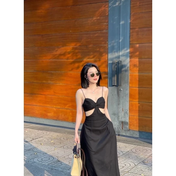 ĐẦM MAXI CUT EO VÁY CUT OUT XOÈ 2S💕GIMI (kèm ảnh thật)