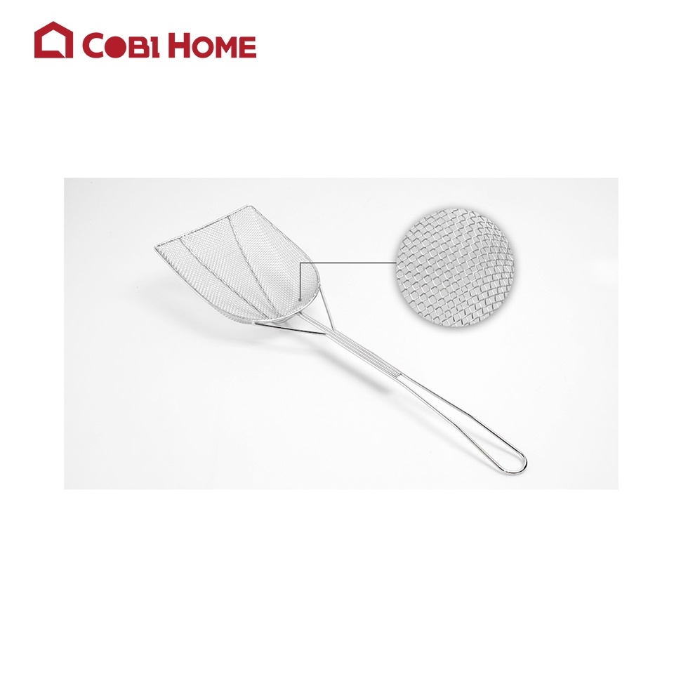 Vợt lưới vớt thức ăn vợt inox nhỏ gọn cán dài 46x15.8cm phân phối chính ...