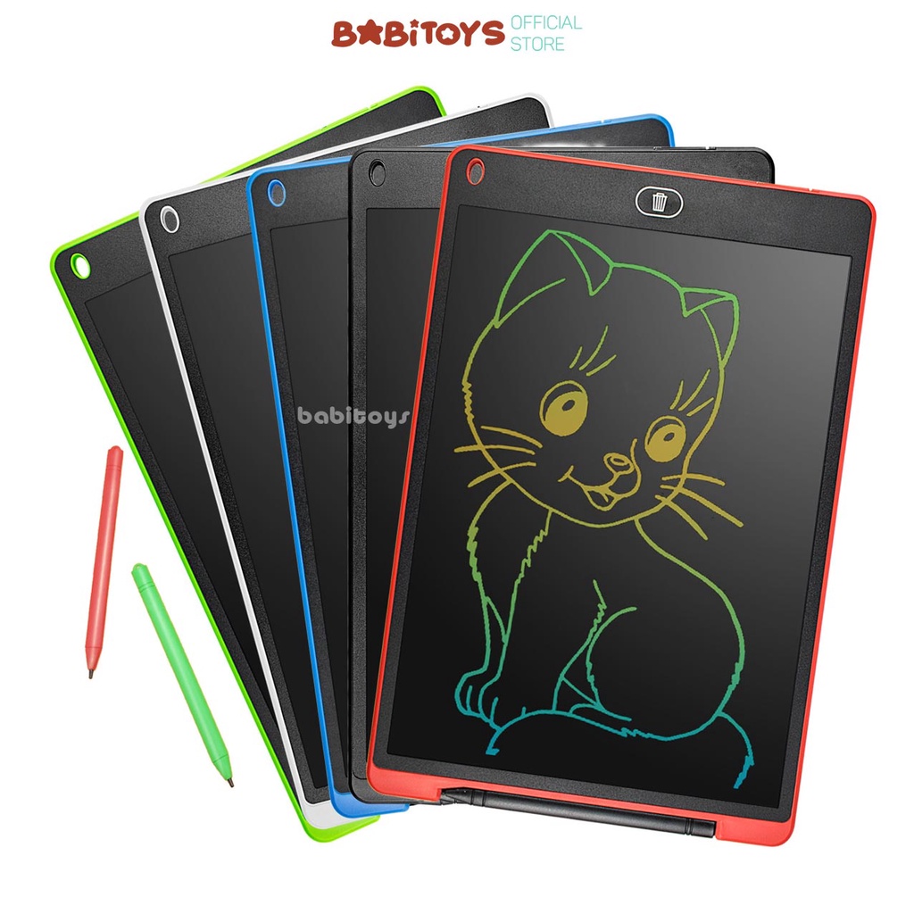 Bảng viết tự xóa, bảng vẽ thông minh LCD tự xóa cho bé tập vẽ sáng tạo 8.5 inch, 10 inch, 12 inch