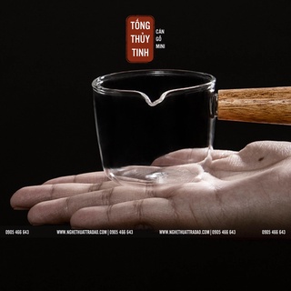 TỐNG THỦY TINH CÁN GỖ MINI NHỎ CỰC XINH - DUNG TÍCH 50ML
