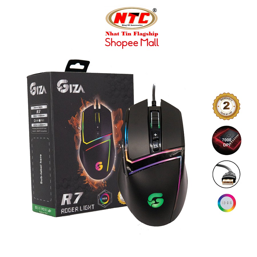 [Gaming Mouse] Chuột chuyên Game cao cấp NTC GIZA R7 Roger Light, Led ...
