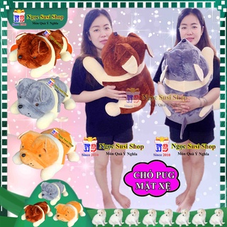 THÚ NHỒI BÔNG CON CHÓ PUG MẶT XỆ SIÊU DỄ THƯƠNG ÔM NGỦ - GẤU BÔNG HÌNH CON CHÓ MẶT XỆ PUG SIÊU CƯNG