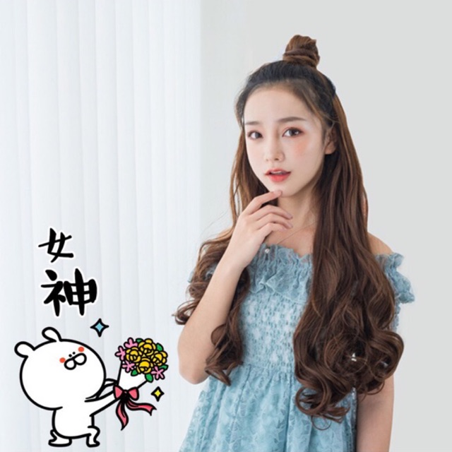 TÓC KẸP XOĂN DẢI DÀI 55-60CM, RỘNG 25CM ĐỦ MÀU