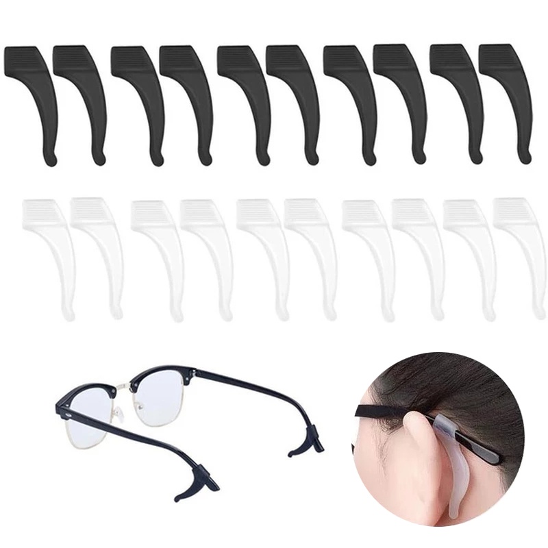 [1 / 5 Cặp Móc tai kính mắt chống trượt bằng silicon] [Giá đỡ kính ngăn trượt kính mắt]