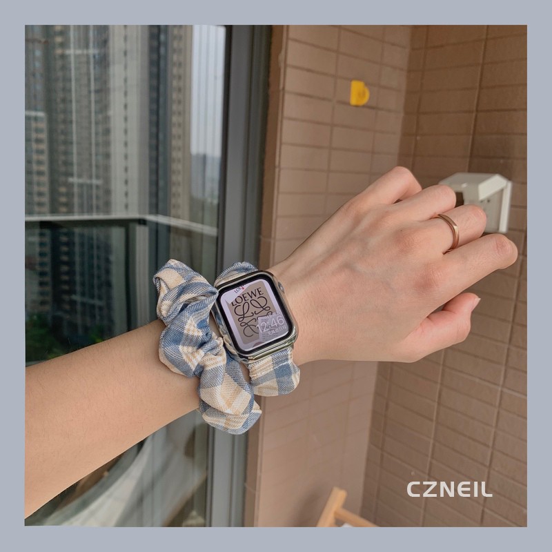 Dây đeo cổ tay nữ ca rô Thích hợp cho Apple Watch SE3 S6 SE S5 S4 42mm 40mm 44mm 38mm Dây đeo cổ tay