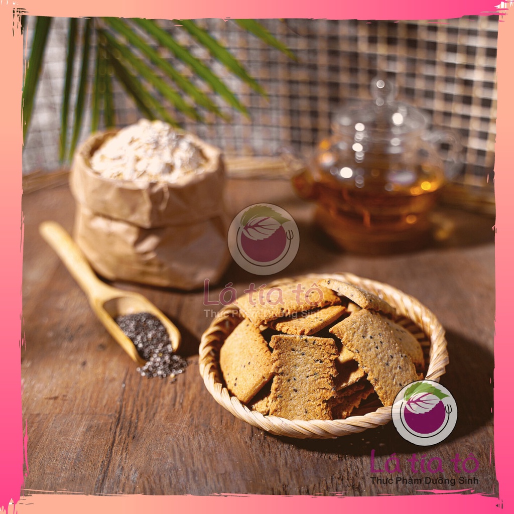 BÁNH YẾN MẠCH HẠT CHIA 250g - LÁ TÍA TÔ | Shopee Việt Nam