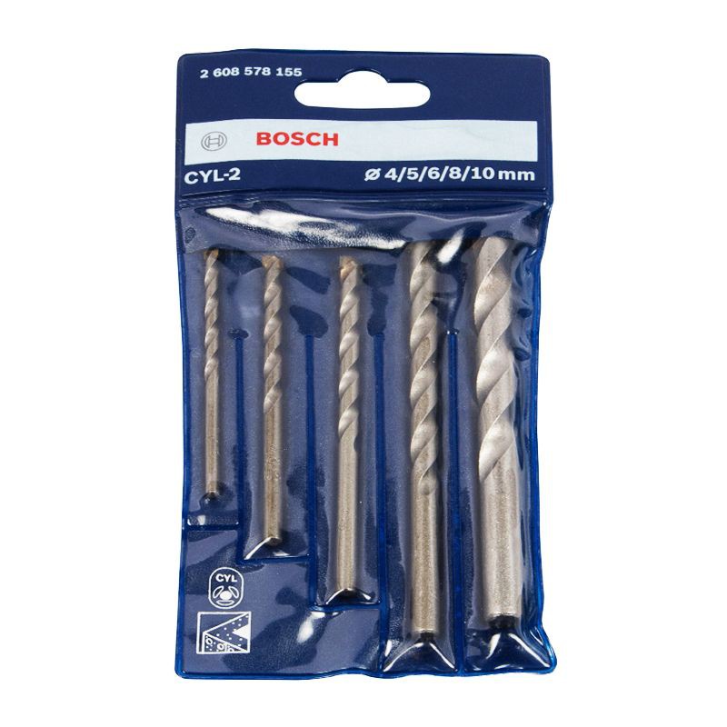 Bộ 5 mũi khoan tường Bosch 4/5/6/8/10mm 2608578155