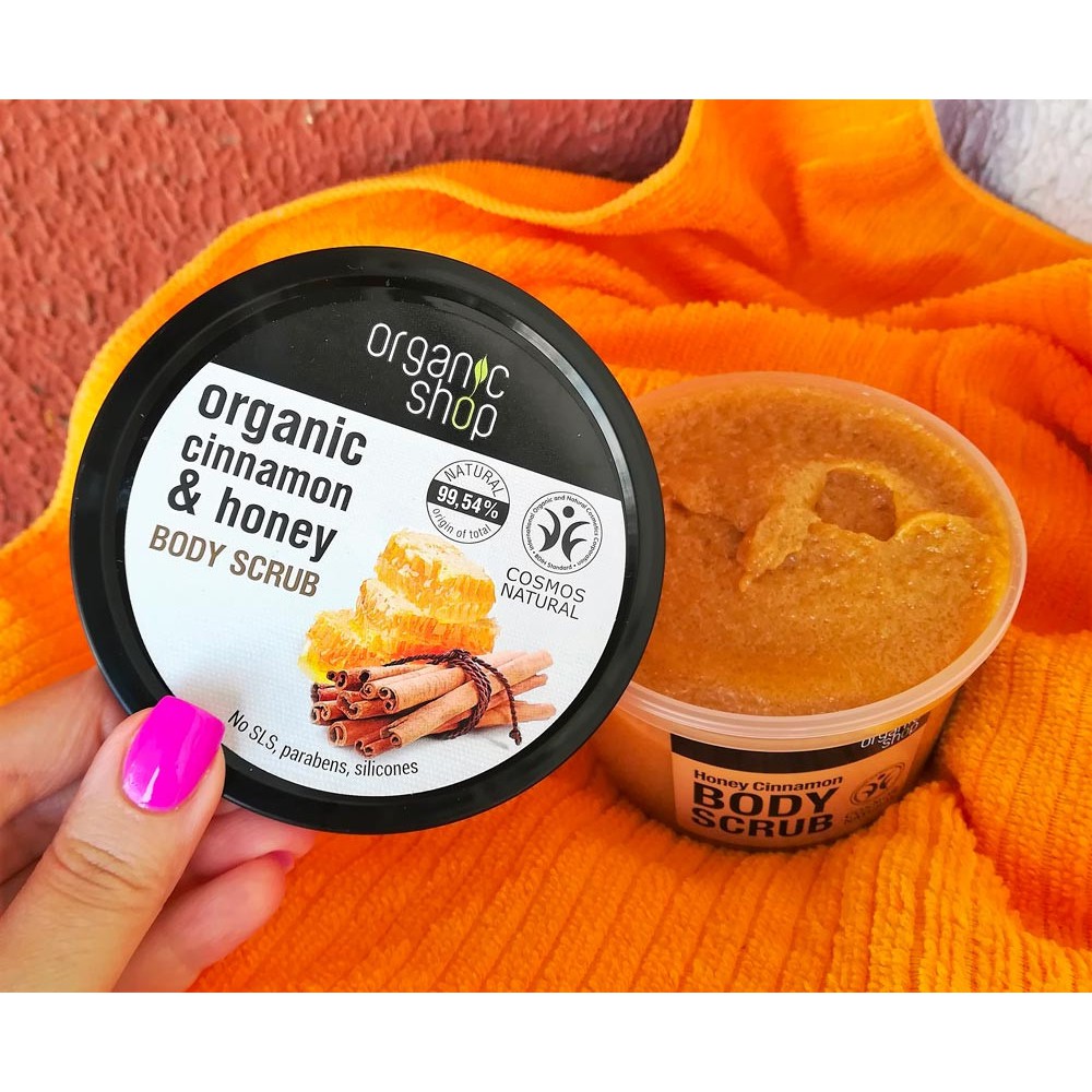 Tẩy Tế Bào Chết Toàn Thân Organic Shop Organic Cinnamon & Honey Body Scrub  250ml