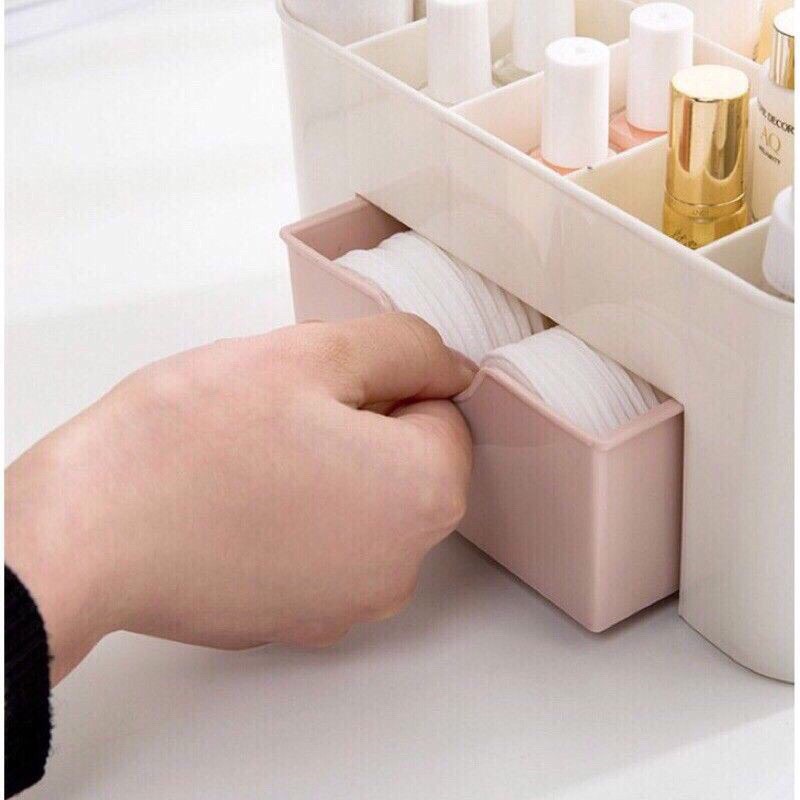 kệ đựng mỹ phẩm 1 tầng nhiều ngăn, hộp đựng đồ trang sức để bàn gọn gàng 5392