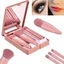 ⭐ SALE GIÁ SỈ ⭐ Hộp 5 Cây Cọ Trang Điểm Cao Cấp Kèm Gương Màu Hồng