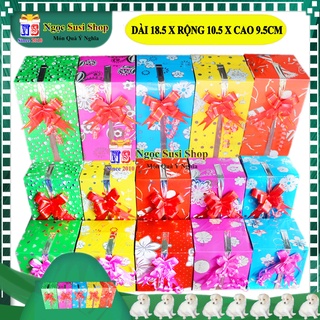 [LOẠI 1] HỘP QUÀ CHỮ NHẬT GIẤY KIẾNG SIZE NHỎ 18.5CM + TẶNG KÈM NƠ 1,8CM - HỘP GÓI QUÀ GIẤY KIẾNG SIÊU ĐẸP