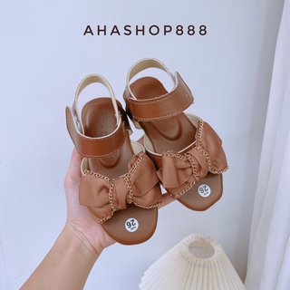 Sanda Quai Hậu Đính Nơ Viền Xích Đế Êm Chân Cho Bé Gái 4-10 Tuổi K155