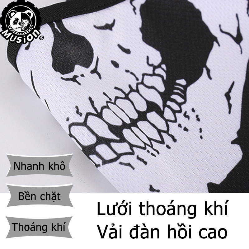 Mũ trùm đầu toàn bộ phối lưới màu trơn/ in họa tiết đầu lâu cá tính nhiều màu sắc tùy chọn dành cho hóa trang