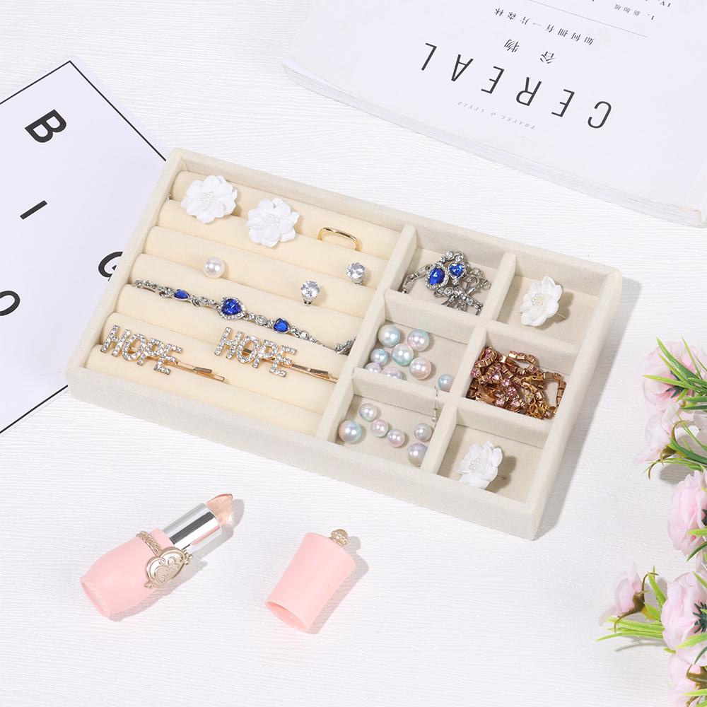 GỖ NHẤT Xoay Hộp Trang Sức Có Nắp Du Lịch Khay Trang Sức Thiết Kế Vòng Tay Thời Trang Nhẫn Bảo Quản