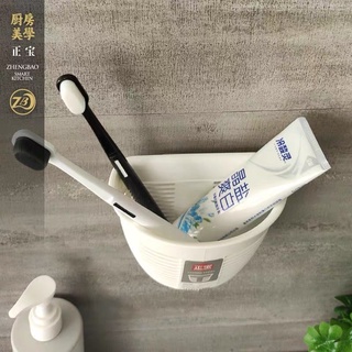 Giỏ Nhựa Đựng Đồ 0519 Dán Tường Giẻ Rửa Bát Bàn Chải Kem Đánh Răng Tiện Dụng Siêu Bền Cam Homeware