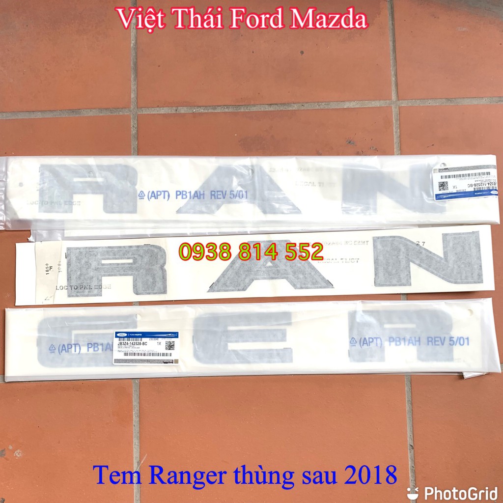TEM CHỮ RANGER TRÊN CỬA THÙNG SAU RANGER 18 CHÍNH HÃNG | Shopee Việt Nam