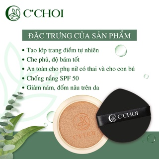 Lõi Phấn Nước C'CHOI HERBAL DD CUSHION Che Phủ, Lớp Phủ Mỏng Tự Nhiên Tone 21