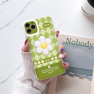 Ốp iphone - Ốp lưng iphone cạnh vuông viền camera Daisy flower dành cho ip 6 đến 16promax - ng001