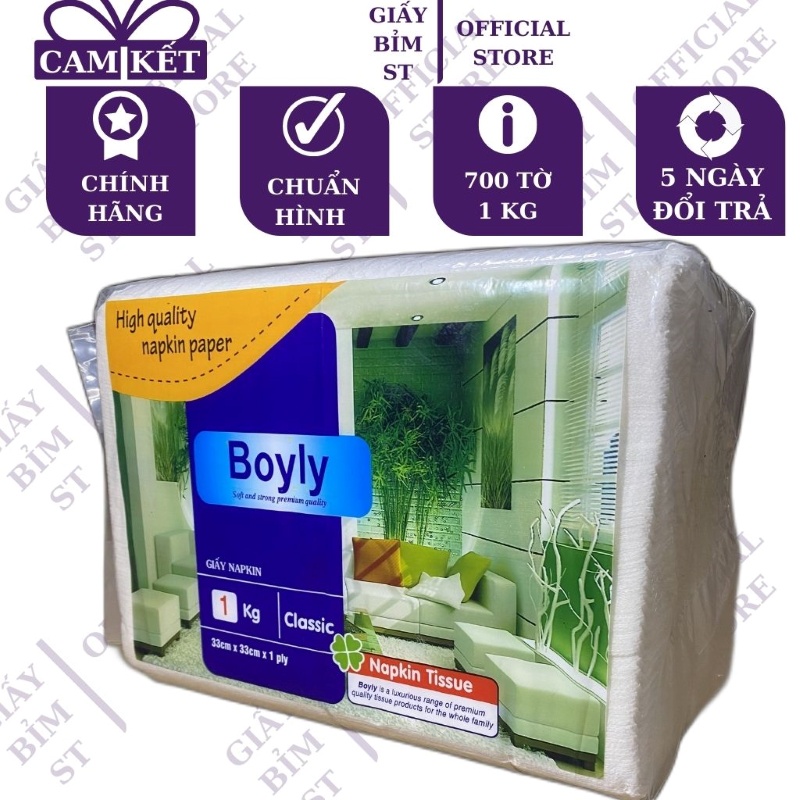 Khăn giấy ăn vuông cân Boyly cuốn cốc khổ 33cm | Shopee Việt Nam