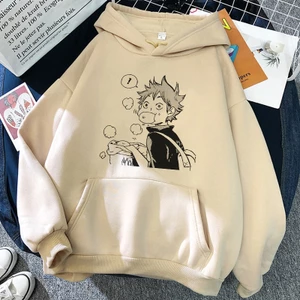 Áo hoodie in hình Anime Nhật Bản Haikyuu áo nỉ có mũ dài tay Nam Nữ