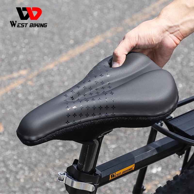 Mô tả Vỏ bọc yên xe đạp WEST BIKING bằng da PU và xốp silicone mềm mại dày chống trượt - 7