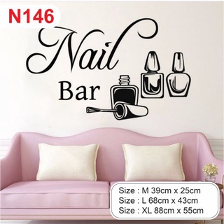 Decal trang trí cửa tiệm Nails thu hút khách hàng tạo điểm nhấn cho không gian tiệm P10