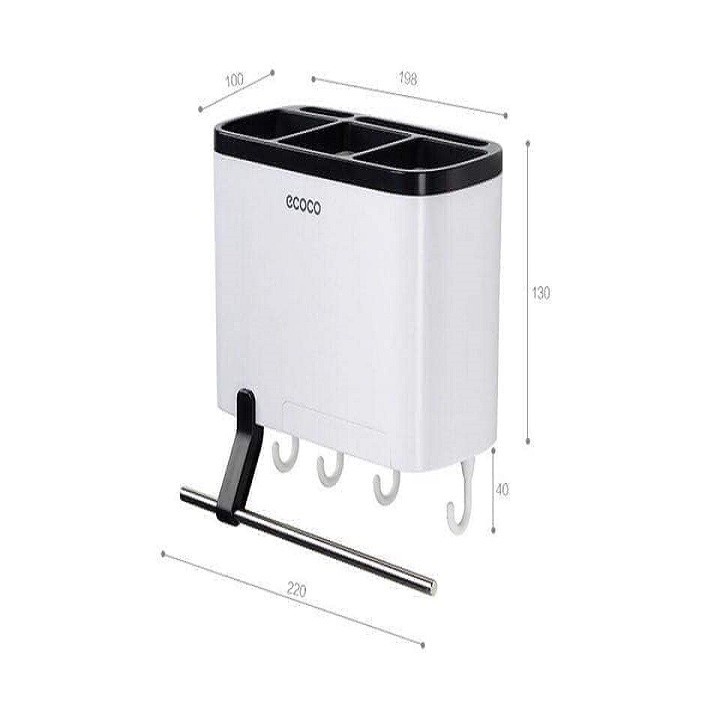 Ống đựng đũa dao cao cấp Ecoco siêu dính tường không cần khoan aladanh-net-vn