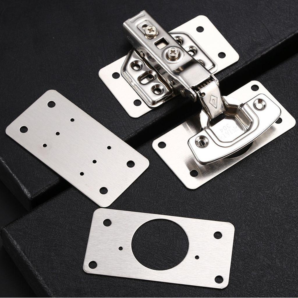 Tấm sửa chữa bản lề DELMER cho cửa, đồ nội thất có ốc vít Tủ thép không gỉ Gắn đánh bóng Dụng cụ phần cứng đa năng