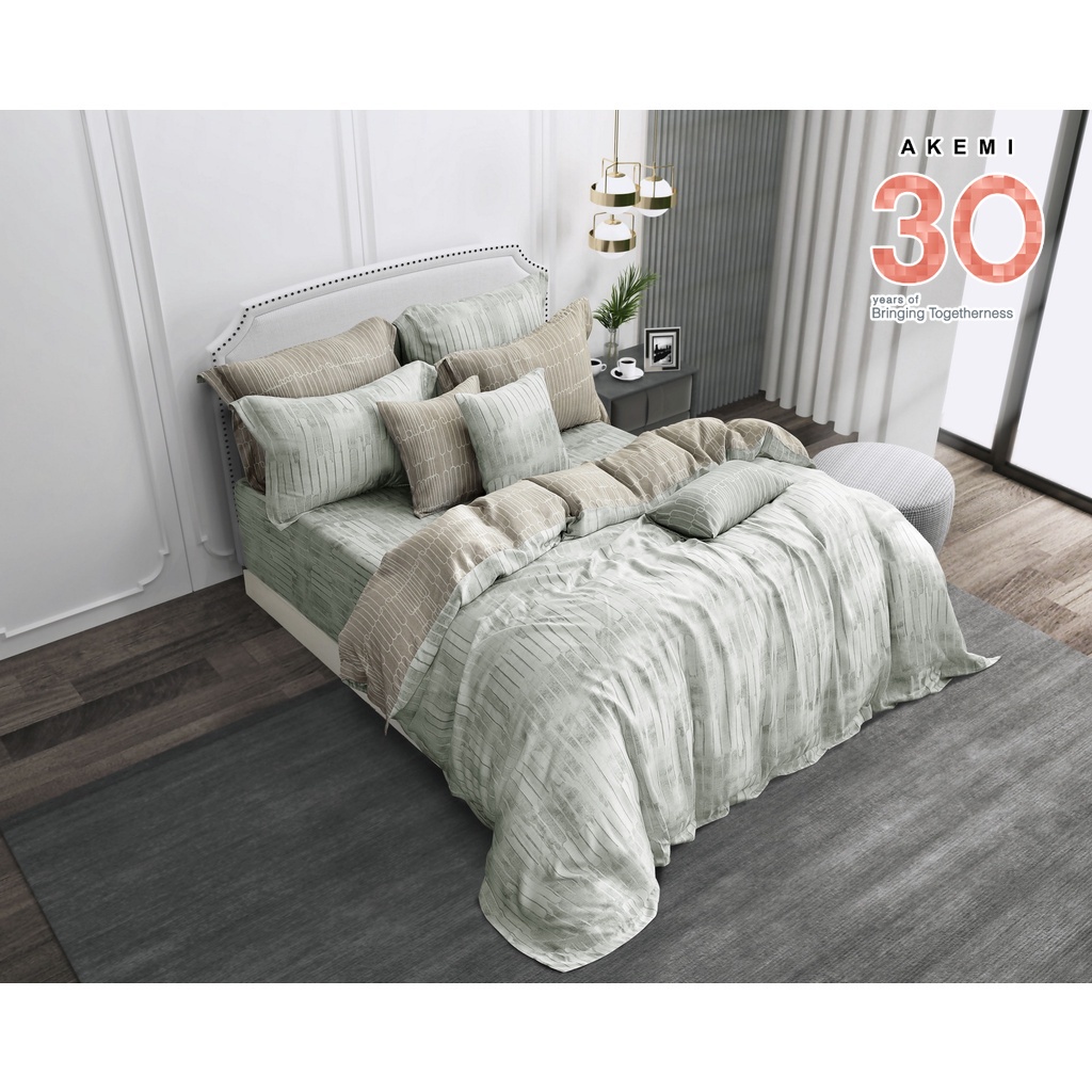 Ảnh Bộ Ga và kèm Vỏ Chăn Akemi Tencel Modal Ardent Sebelas, gồm 6 món (Super King/King/Queen) 1