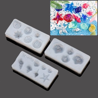 Set 3 Khuôn Silicone Hình Vỏ Sò/Sao Biển Làm Móng Nghệ Thuật DIY