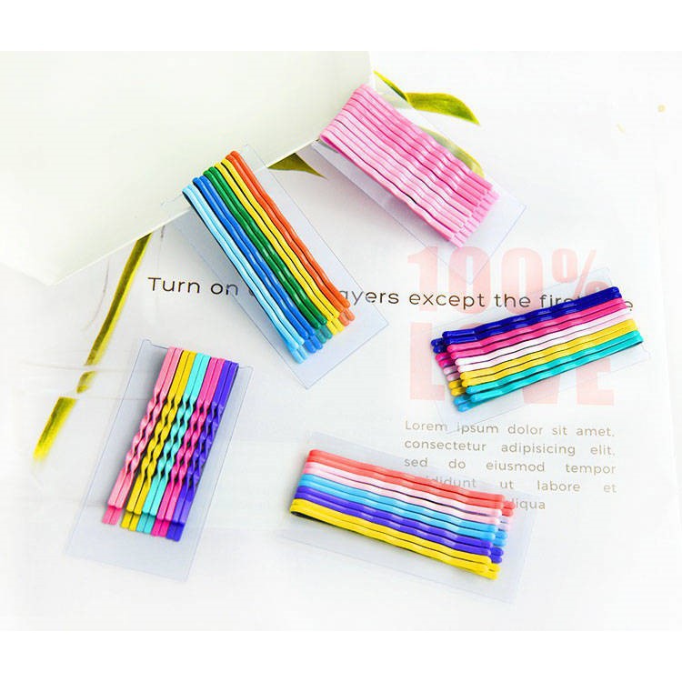 [ Bán buôn sỉ ] Kẹp tóc tăm xoắn ốc pastel set 10 5cm