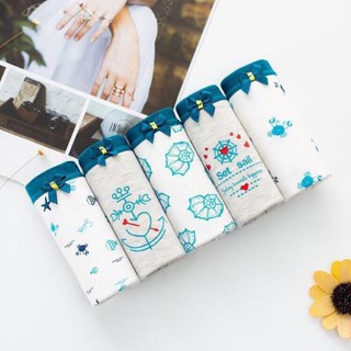 FREESHIP 99K TOÀN QUỐC_Túi Zip 5 Chiếc Quần Lót Cotton Nữ Cute Cao Cấp