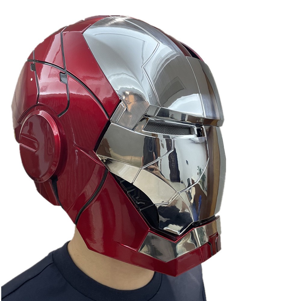 Mũ Iron Man tỉ lệ 1-1, MK5, Đóng mở bằng điện, Điều khiển bằng giọng nói, Mũ Nhiều Mảnh, Siêu phẩm nhập vai