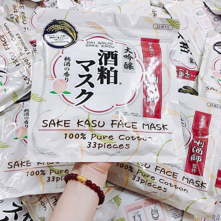 Mặt nạ Sake trắng da 33 miếng Nhật Bản