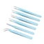 KIN 6 Chiếc Thép Không Gỉ Chống Tĩnh Điện Thẳng Cong Đầu Nhíp Nippers Bộ Điện Tử Silicon Nhựa Trang Sức Mak