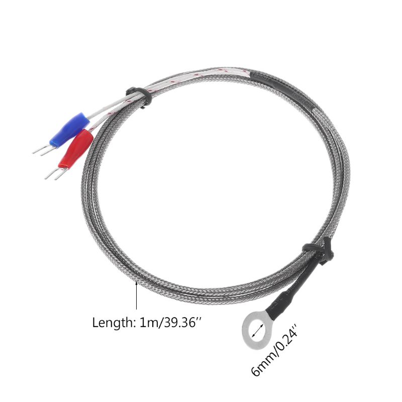 Dây Cáp Cảm Biến Nhiệt Độ K 6mm Dài 1m Cho Bộ Điều Khiển Nhiệt Độ Công Nghiệp