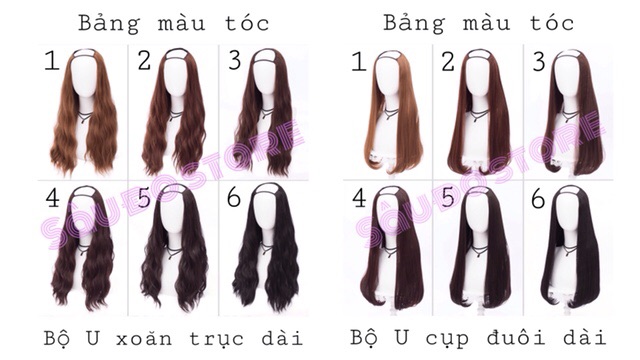 TÓC GIẢ KẸP NỬA ĐẦU CHỮ U LƯỚI HOA - TÓC GIẢ TỰ NHIÊN NHIỀU MẪU