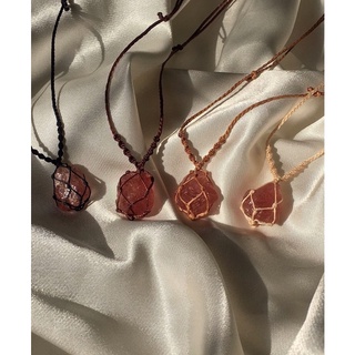 Vòng đá năng lượng Strawberry Quartz - Thạch Anh Dâu Tây tự nhiên