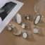 MERIGGIARE 8 Cái / bộ Bộ Nhẫn Nữ Thời Trang Trong Suốt Trắng Opal Đá Khắc Trang Sức Bohemian