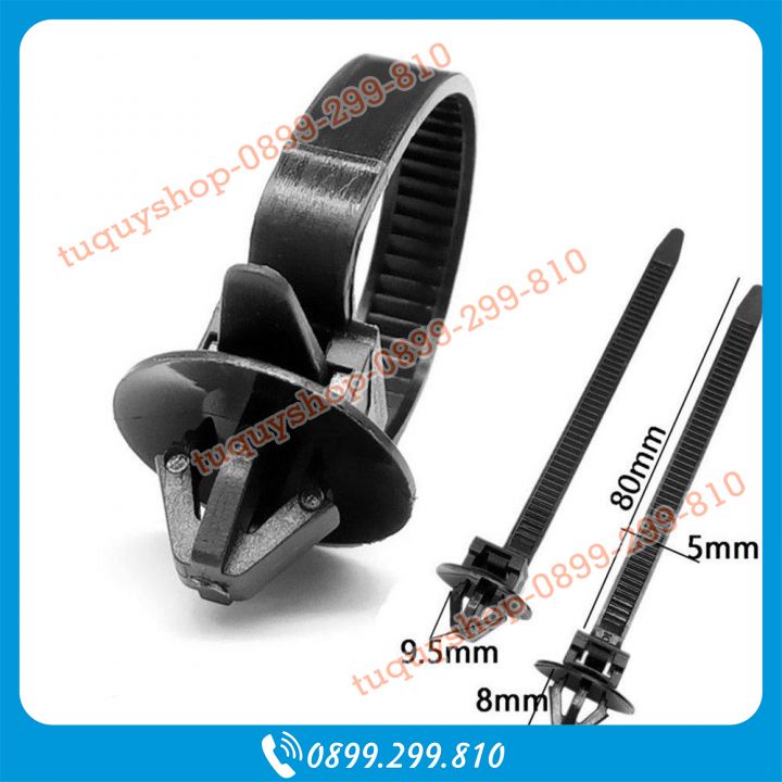 Bộ combo 2 dây nhựa ghim dây điện dạng dây rút chuyên dụng cho ô tô xe ...