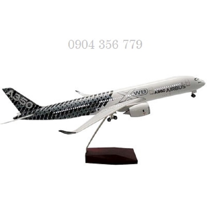 Mô hình máy bay tĩnh Airbus A350-XWB 47cm có bánh xe và đèn led