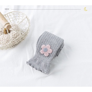 Quần tất len quảng châu hoạ tiết bông hoa dễ thương cho bé gái Q0034